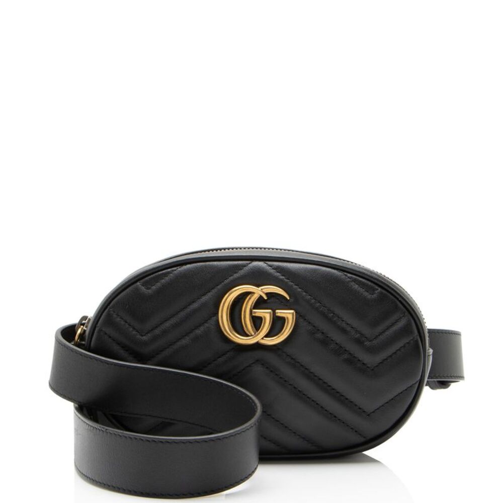 Gucci Matelasse Leather GG Marmont Belt Bag - Size 34 / 85